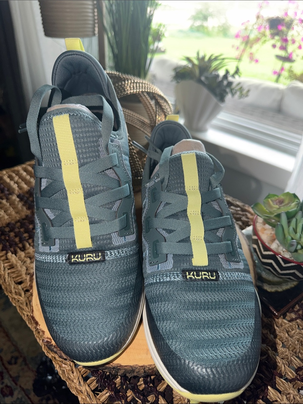 KURU Stride Move Women’s 8.5 M Blue Haze Lime Sorbet Walking Sneakers